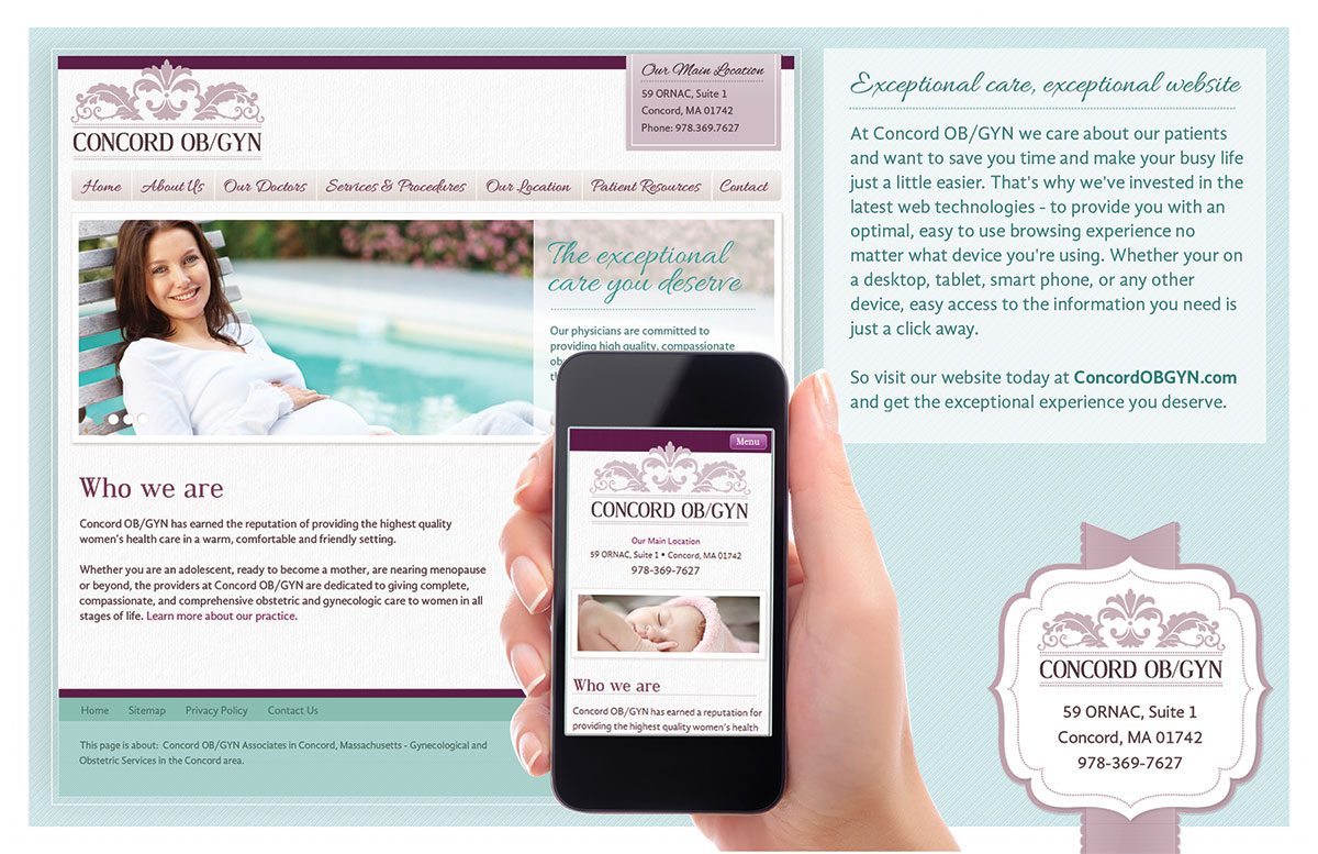 Concord OB/GYN Oversized Postcard Back